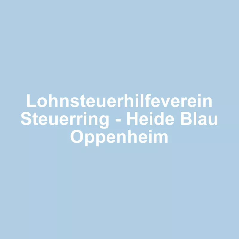 Lohnsteuerhilfeverein Steuerring, Büro Heide Blau, Oppenheim